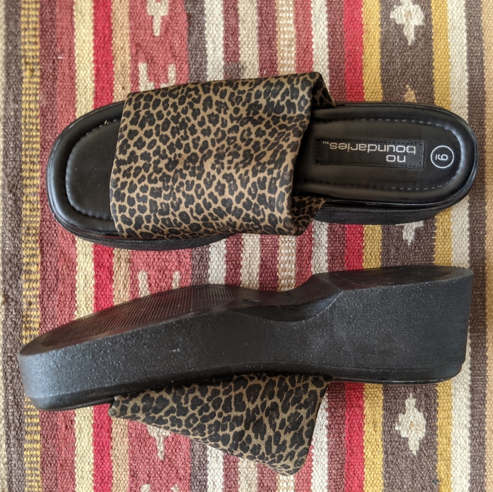 90s Platform Leopard Sandals